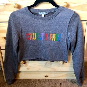 SUB_URBAN RIOT CRUELTY FREE cropped sweatshirt